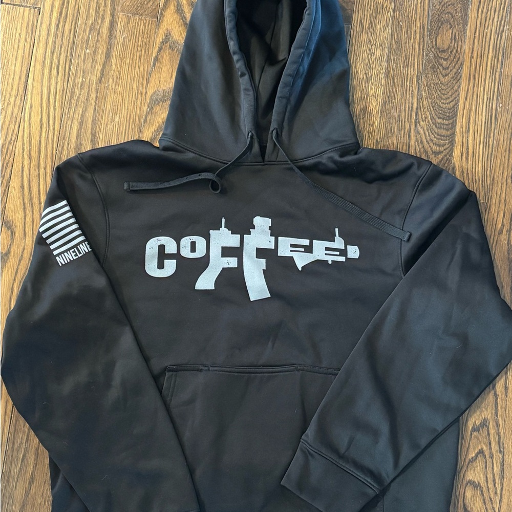 Nine Line Large Coffee Hoodie
